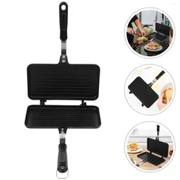 Padelle Padella Piccola Waffle Maker Tostapane da cucina Cottura multifunzionale per panini Pressa antiaderente per arrostire Grill Makers