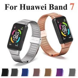 حزام مشاهدة الفولاذ المقاوم للصدأ لفرقة Huawei 7 حلقة مغناطيسية Watchband Women Men Menter Bracelet Correa