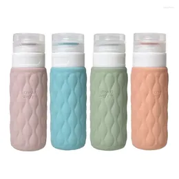 Storage Bottles 1/3/4pcs Travel Refillable Bottle Set Portable Silicone Squeezed Empty Soft Sub-bottling Tool Liquid Container Spray Lotion