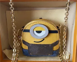 2022 Latest Women039s Mini Wallet designer fashion high quality leather chain Minion Zero Wallet with box packaging7189039