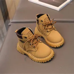 Boots CUZULLAA Kids Autumn Winter Fashion For Boys Ankle 1-6 Years Girls Leather Children Casual Shoes 21-30