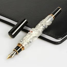 فاخرة عالية الجودة Jinhao Dragon Fountain Pen Attage Ink Ambens لكتابة مستلزمات المكتبية قرطاسية هدية Caneta Tinteiro 240123