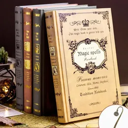 Europeu retro grosso magia caderno criativo a5 diário livro presentes clássicos para estudantes 240130