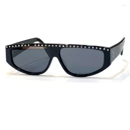 Solglasögon mode Semir Frame Women Luxury Y2K Sun Glasses UV400 Street Eyewear Gafas de Sol Mujer