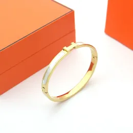 Moda clássica dupla fileira de cristal pulseira de casamento feminino marca de luxo designer pulseira de aço inoxidável galvanizado 18k pulseiras de ouro jóias