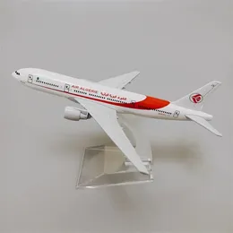 16cm Alloy Metal Air Algerie B777 Airlines Airplane Model Boeing 777 Airways Plane Model Diecast Aircraft w Stand Kids Gifts 240119