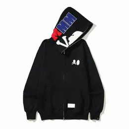 HODEIES ZIPPER MANS FASHION DEISigners Hoody Stylist Cartoon Sharks Printing Ape Hoodies Stack