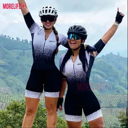 MLC женский триатлон с коротким рукавом велосипедный трикотаж спортивный костюм спортивный костюм комбинезон для горного велосипеда сестра команда пара наряд 240202