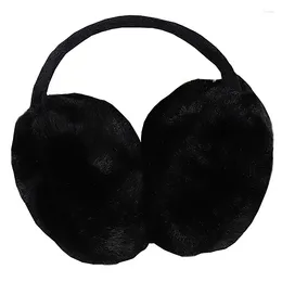 Berets 1pc Fashion Solid Color Soft Plush Portable Folding Winter Warm Earmuffs Outdoor Cold Protection Earflap