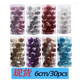 Party Decoration 30 PCS Pet Colored Transparent Ball Plastic 6cm Christmal Decorations