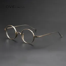 Saf Gözlükler Erkekler için Çerçeve Retro Yuvarlak Reçeteli gözlükler Çerçeve 2023 Vintage Miyopi Optik Erkek Gözlük 240131