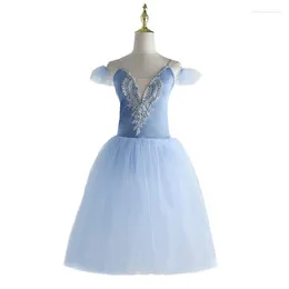 Palco desgaste mulheres cisne lago ballet dança collant trajes vestido lantejoulas contas flor tutu desempenho dancewear