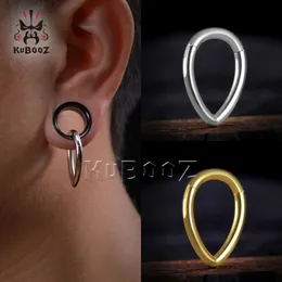 Kubooz elegante cobre gota de água medidores de peso da orelha brincos piercing corpo jóias expansor macas m 2 peças 240130