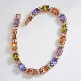 Charme pulseiras na moda pulseira feminina para feminino natal bijoux presentes moda zircão cúbico 18k cor de ouro jóias de mão