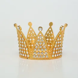 Party Supplies Happy Birthday Cake Topper Wedding Decoration for Women Metal Crystal Diamond Crown Brides Tiaras