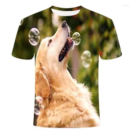 Herr t shirts 2024 sommar 3d t-shirt pojkar flickor härlig djur hund rolig tryck hip hop shirt barn cool man / kvinna tshirts streetwear