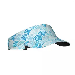 BERETS SPORTS SUN CAP Justerbar Visor UV Top Empty Tennis Golf Running Sunscreen Hat Watercolor Circles Abstract Geometric Mönster