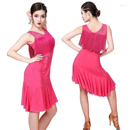 Scene Wear Ladies Latin Dance Costume Dress 1920s Flapper Charleston Gatsby Party fringes 5 Color Ballroom Cha kjol