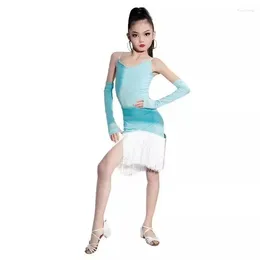 Stage Wear Spring And Summer Girls Latin Dance Dress Professional Provisions Of Competition Clothes Less Children's Performance