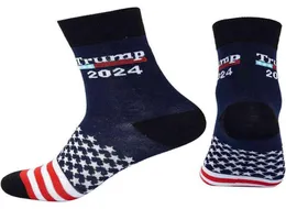 Trump 2024 Socks Us Flag Stars Stripes Cotton Stocking Sock US Presidential Election Trump teenager Medium hiphop Socks gifts G94F6625570
