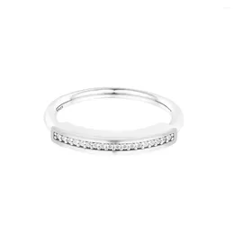 Cluster-Ringe Signatur I-D Pave Ring Kristalle Sterling Silber Schmuck Frau DIY Hochzeit Teil Make-up Zubehör in