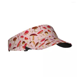 Berets Summer Sun Hat Adjustable Visor UV Protection Top Empty Watercolor Mushroom Sport Sunscreen Cap