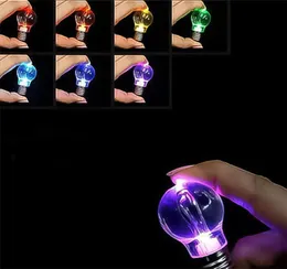 LNRRABC 1 Pc Unisex New Popular Charming Clear LED Light Lamp Bulb Change Colors Key Chain Gift6913178