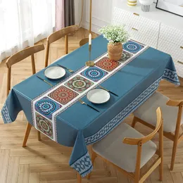 Nordic Bohemian Printing Rectangular Tablecloths for Table Party Decoration Waterproof Oxford Cloth Dining Tables Cover Manteles 240131