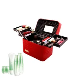 Custodia per trucco a 4 strati Custodia pieghevole per trucco in pelle PU Borse per cosmetici di grande capacità Borsa per organizer per trucco portatile 240127