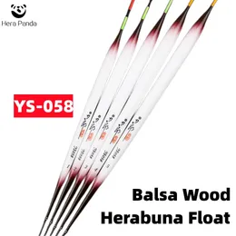 YS058 Japanese Herabuna Taiwan Fishing Float Carbon Foot Balsa Wood Body Hollow Soft Tail Shallow Space and Bottom Fishing Float 240125