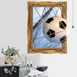 Adesivos de Parede 3D Tridimensional Copa do Mundo de Futebol Dormitório Quarto Decoração Criativa Papel Autoadesivo Casa