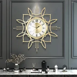 Wall Clocks European Style Clock Living Room Full Copper Light Luxury Decoration Hanging Mute Large Creative