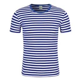 65%cotton 35%spandex Russian Telnyashka T-shirt Striped Blue Russia Army NAVY Special Forces 82n Men T Shirt Tshirts 240129