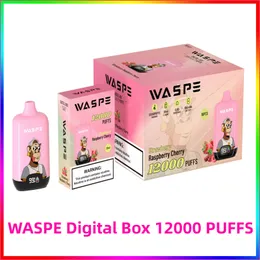 Original Waspe Digital Box Puff 12000 Disponible Vape Pod Device Vapers Puffs 12K/10K uppladdningsbar E Cigarett Waspe 12000 Bang 15000 Bang Box