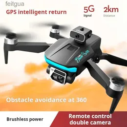 Drones S132 Mini Drone Dual Camera HD Brushless GPS Automatic Homing Remote Control Helicopter Professional Quadcopter Toy YQ240213