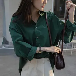 Bluzki damskie Dayifun Solidne koszule Kobiety Autumn Design Casual Mass Fashion Office Lady Blouse Korean Vintage Temperament estetyczny