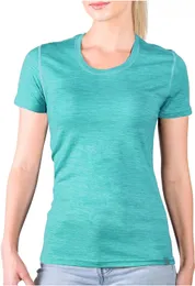100 merynosowa wełniana koszulka Kobiety lekka warstwa podstawy Tshirt Tshirt Damskie koszule z krótkim rękawem oddychanie USA SXXL 240130