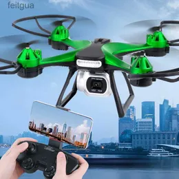 Drones JS-801 Büyük Kapasite 6 Kanallı 4K Yüksek Çift Kamera Profesyonel Seviye Hava Fotoğrafçılığı RC Dört Eksenli Uçak Hediyesi YQ240213