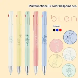 1PCS BLEN FULL CARTOON CARDOON LIMITED Seria Trzy kolory wielofunkcyjne Pen Pen STRATIONERY Cute School Materiały 240123