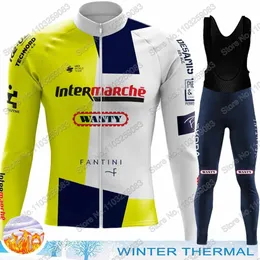 2024 Zimowa dżezyk rowerowa drużyna set biniam girmay odzież męskie rowerowe rower termiczny kombinezon rowerowy mtb Wear ropa 240131