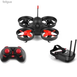 Dronlar RTF Micro FPV RC Racing Quadcopter Oyuncakları W / 5.8G S2 800TVL 40CH Kamera / 3inch LS-VR009 VR Kulaklık Helikopter Drone YQ240211