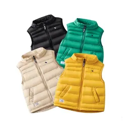 Ragazzi e ragazze invernali più gilet caldo in velluto 310 anni versione coreana piumino senza maniche 2023 abbigliamento moda per bambini 240130