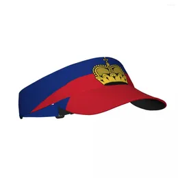 Berets Liechtenstein Flag Style Summer Air Sun Hat Visor UV Protection Top Empty Sports Golf Running Sunscreen Cap