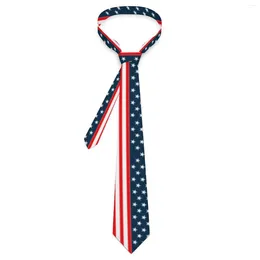 Bow Ties Mens TIE 7 월 4 일 미국 국기 목마 및 줄무늬 참신한 캐주얼 칼라 웨딩 파티 넥타이 액세서리