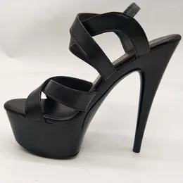 Sandálias laijianjinxia 17cm/7 polegadas pu superior moda sexy exótica plataforma de salto alto festa mulheres pólo sapatos de dança g052