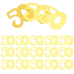 Decorazione per feste 1200 pezzi Numero 50 Paillettes Tavolo per coriandoli per compleanno Anniversario (Oro)