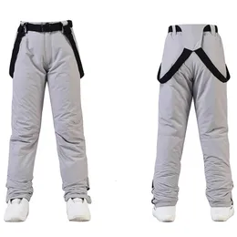 Mens and Womens Waterproof Snow Pants Windproof Ski Suit Outdoor Sports Belt Snowboarding Trousers Warm Unsex Winter-30 240122