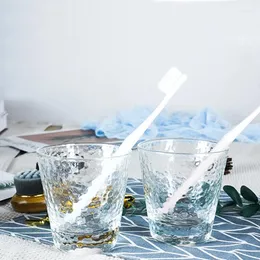 Badzubehör-Set, 1 Stück, japanische transparente Glastasse, Badezimmer, Mundwasser, Zahnbürste, Küchenutensilien, Restaurant, Trinken, Haushaltsgeräte