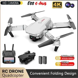 Droni E88 Pro Drone 4K con ampio angolo RC Quadcopter WIFI FPV HD fotografica Fotografia Hight Hold Mode Braccio pieghevole Mini giocattoli YQ240213