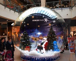 Atacado globo de neve inflável para decorações de natal bolha cabine fotográfica cúpula tenda fundo substituível 003